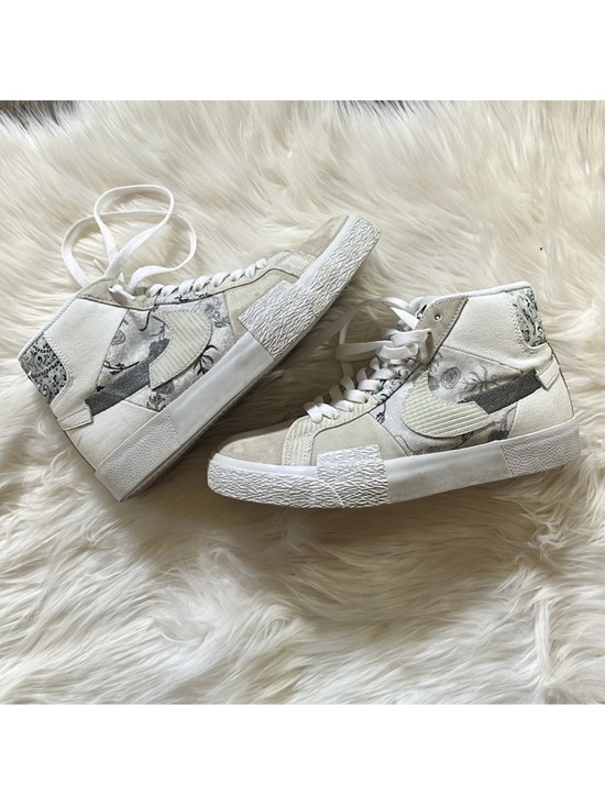 Nike SB Zoom Blazer Mid Premium Floral White Grey shoes main image 6